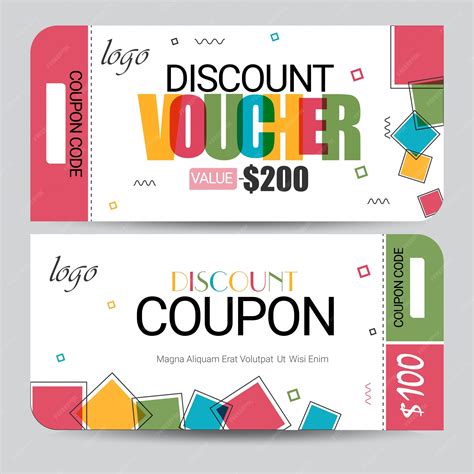 Creative discount voucher, gift card or coupon template layout