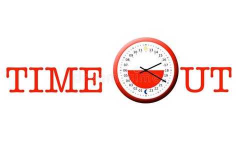 Time Out Clock Stock Illustrations 3766 Time Out Clock Stock