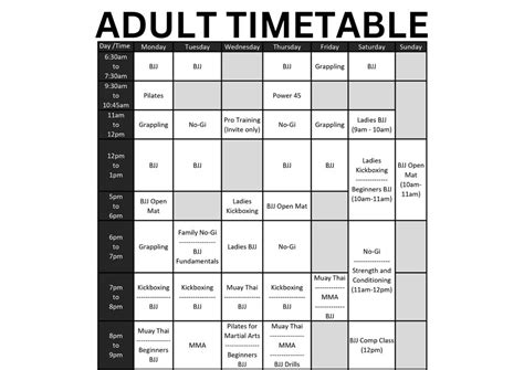 Dfc Timetable