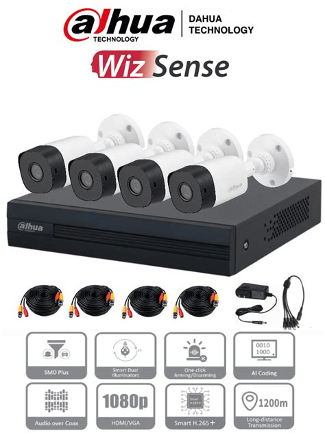 Dahua Kit Dahua De Can De Mpx Wizsense Ia H Cam B A Mpx