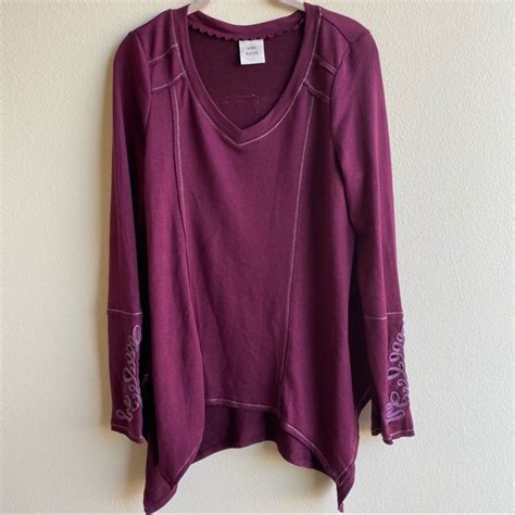 Knox Rose Tops Knox Rose Burgundy Embellished Sleeve Blouse Poshmark