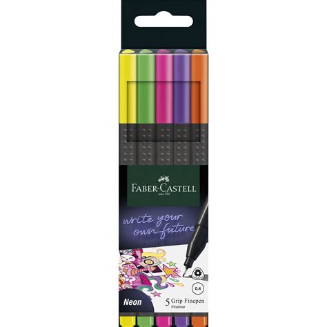 Faber Castell Grip Finepen Neon Pack Of The Online Pen