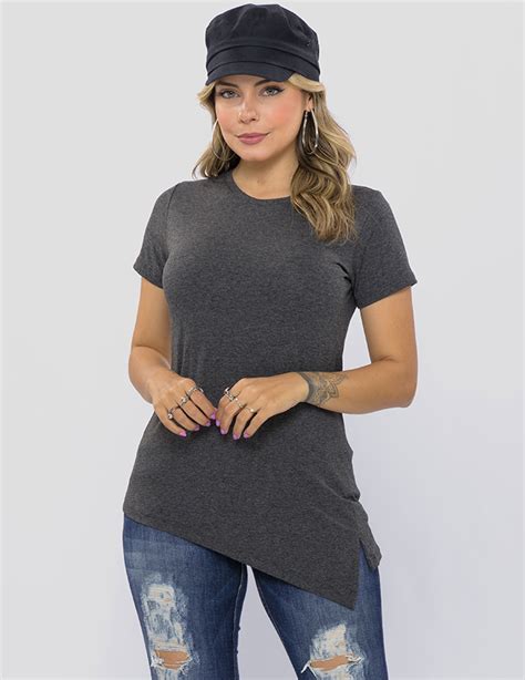 Blusa Irregular Mescla Escuro Perfit