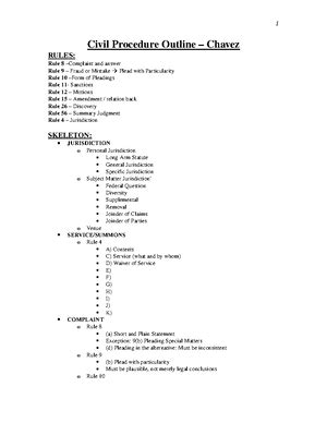 Civ Pro Flow Chart Civil Procedure Review I Jurisdiction Ii Erie