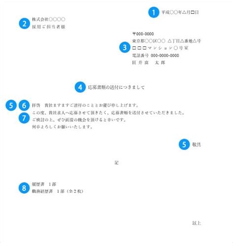 【至急】履歴書の送り状のかきかたについて。 画像の④の部分は、送 教えて！しごとの先生｜yahooしごとカタログ