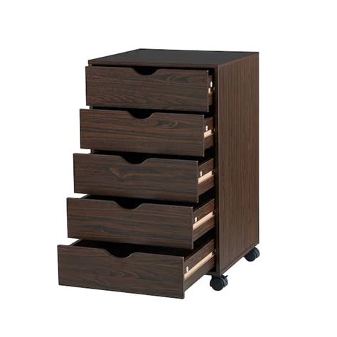 Maykoosh Espresso Drawer Chest Wood Storage Dresser Cabinet With