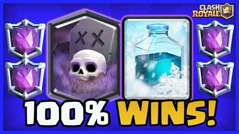 100 WINS NEW BEST GRAVEYARD FREEZE DECK WITH SKELETON KING IN CLASH