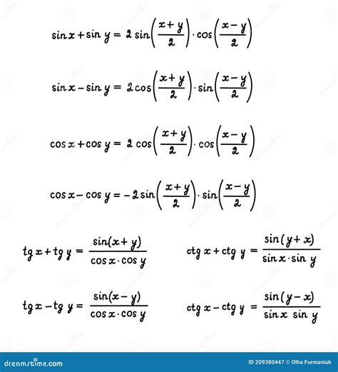 Identités Trigonométriques De Base Formules De Calcul Des Sommes Et
