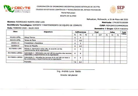 Como Imprimir La Boleta De Calificaciones Image To U