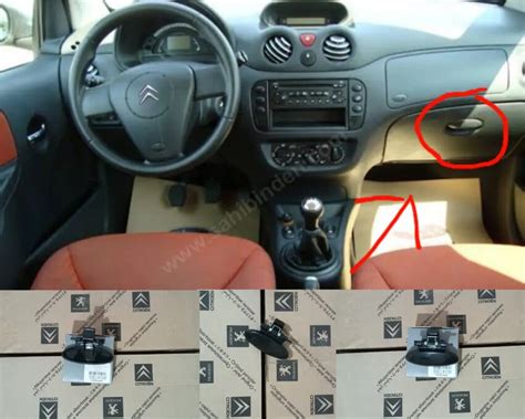 Citroen c2 torpido acma mandalı yaylı set siyah orjinal Araba Yedek