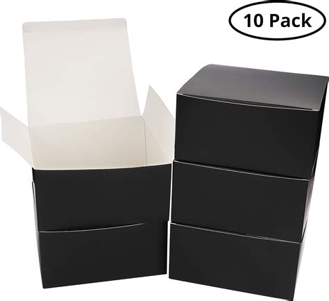 10 Er Pack Karton Schachteln Schwarz Geschenkboxen 20 2x20 2x10cm