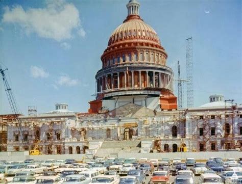 Capitol Bldg Washington D C During Renovations In The S