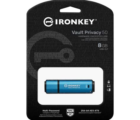 Kingston 8GB IronKey Vault Privacy 50 256bit Encryption Pendrive