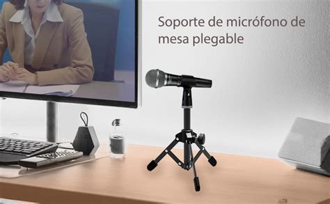 Balee Desk Microphone Stand Mini Soporte de Micrófono de Sobremesa