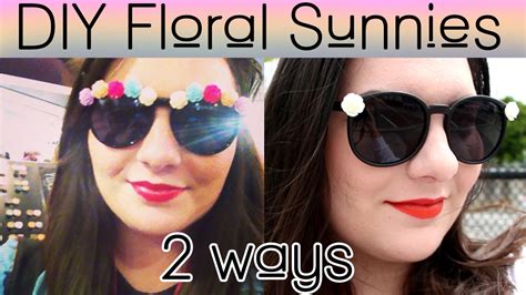 Diy Floral Sunglasses Tutorial Video Sunglasses Floral Mirrored Sunglasses Women