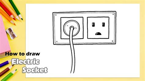 How To Draw Electric Socket Youtube