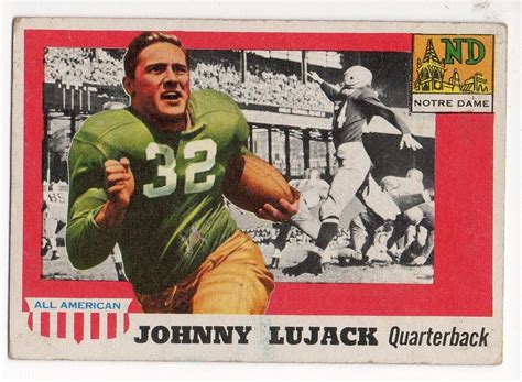 1955 Topps All American Football Card 52 Johnny Lujack Notre Dame Vg