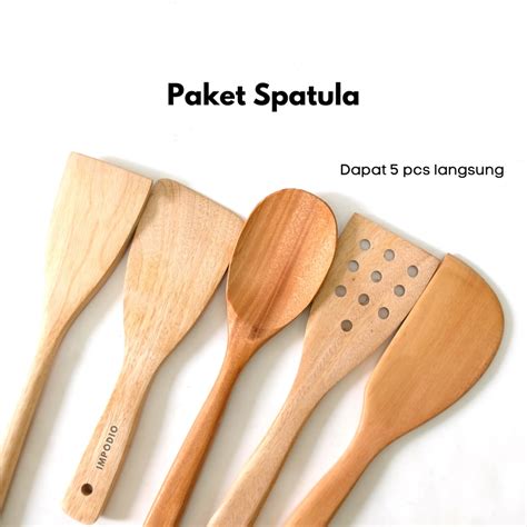 Jual Impodio Spatula Sutil Centong Masak Kayu Mahoni Bagus Panjang