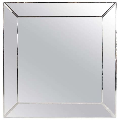 Magnificent Mid Century Modernist Beveled Square Form Mirror At 1stdibs Square Beveled Mirror