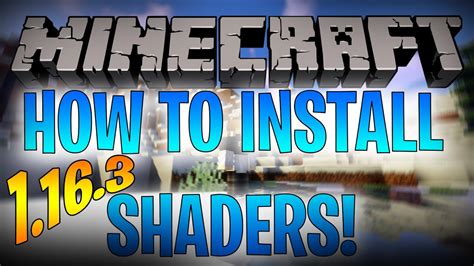 How To Install Shaders In Minecraft 1 16 3 YouTube