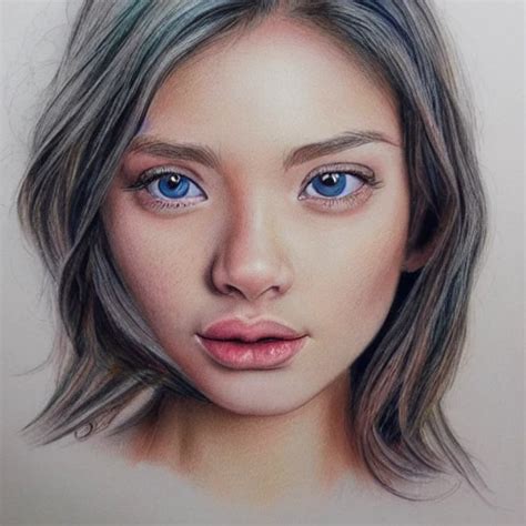 Colored Pencil Art On Paper Highly Detailed Artstation Portr