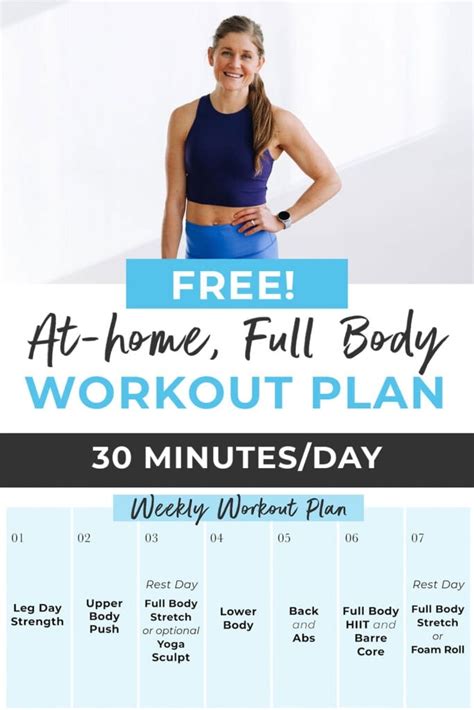 Free Weekly Workout Plan Full Videos Nourish Move Love