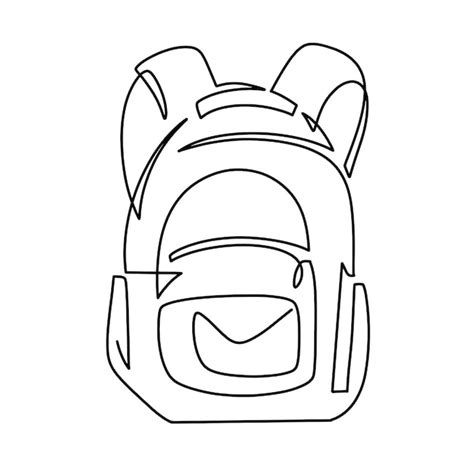 Premium Vector Vector Continuous One Line Backpack Illustration