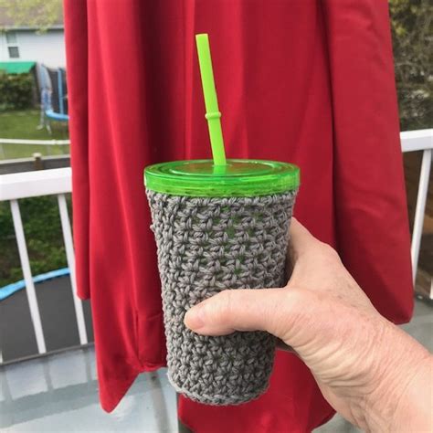 Iced Coffee Cup Cozy Free Crochet Pattern The Sunny Days Cozy