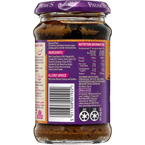 Pataks Rogan Josh Curry Paste 283g Woolworths