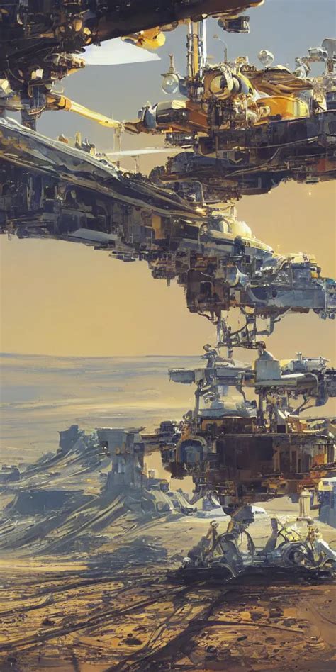 A Beautiful Painting Of A Mars Base By John Berkey Stable Diffusion