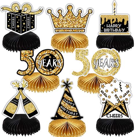 Buy 8 Pieces 50th Centerpiece Table 50th Birthday Party Decorations