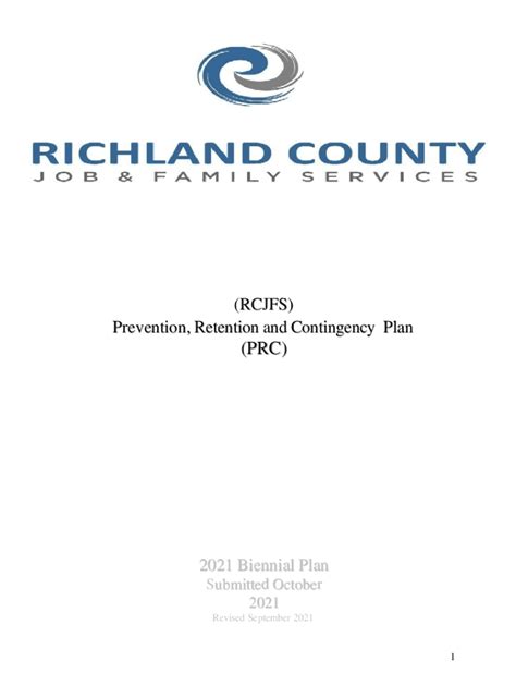 Form Oh Rcjfs Prevention Retention And Contingency Plan Prc