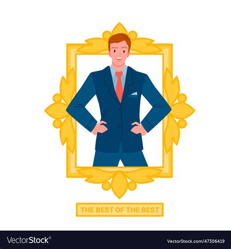 Best employee award success of happy man office Vector Image