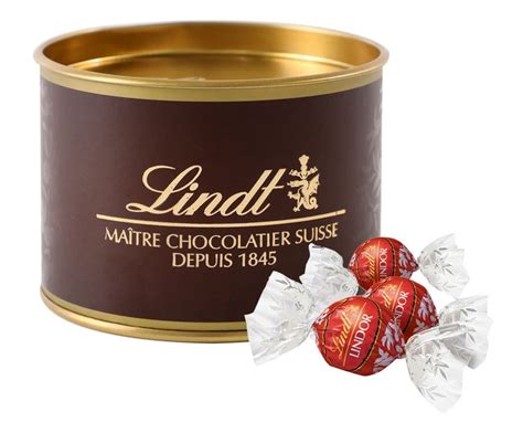 Lata Tubular Ao Leite Lindor 150G Chocolate Lindt Caixa De