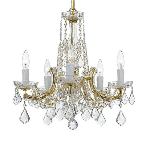 Crystorama Traditional Crystal 5 Light Polished Gold Traditional