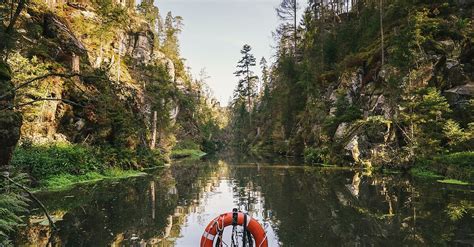 Through The Rugged Rock Faces Of The Kirnitzschklamm Gorge To