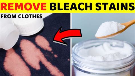 How to Remove Bleach Stains from Clothes With Baking Soda - YouTube