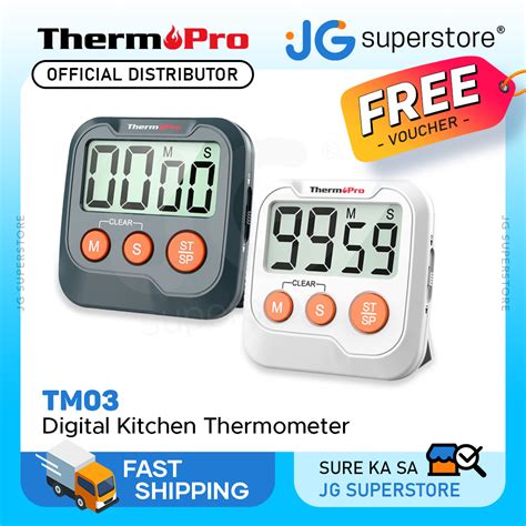 ThermoPro TM03 Digital Kitchen Timer With Large LCD Screen Countdown