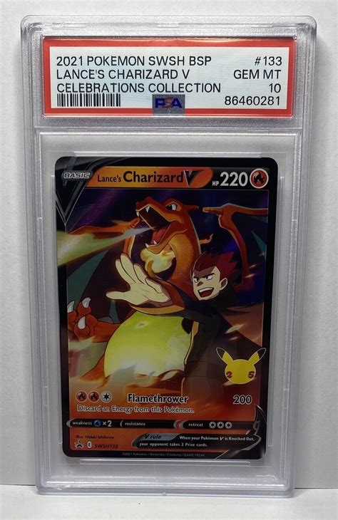 Psa Gem Mint Lances Charizard V Swsh Pokemon Celebrations