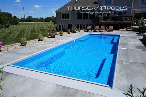 Sandal Beach Entry Fiberglass Pool - Thursday Pools