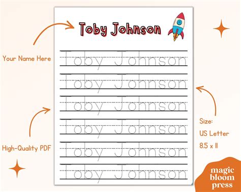 Name Tracing Custom Worksheet Personalized First And Last Name Tracing