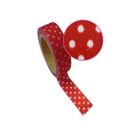 Masking tape rouge à pois