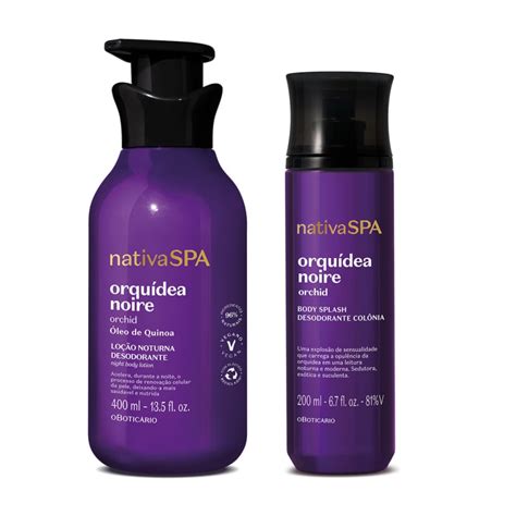 Combo Nativa Spa Orquídea Noire Body Splash 200ml Loção Corporal