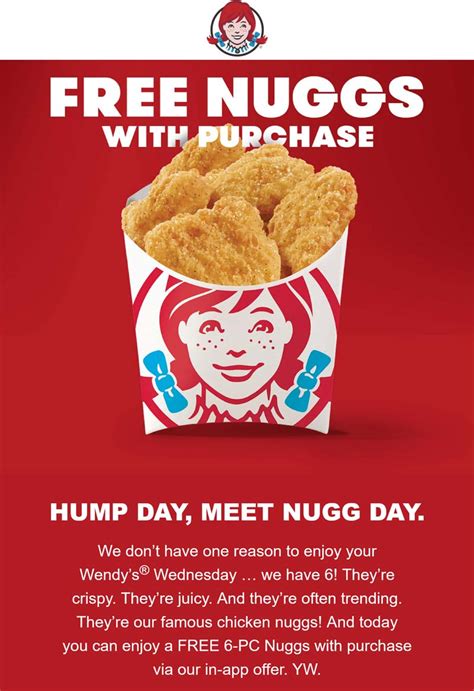 Free 6pc Chicken Nuggets Today Via Mobile Order At Wendys Wendys The