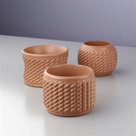 Jute Rope Planter Pots With Drain Holes Set Of 03 PCS Planter Pots