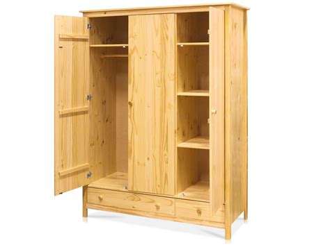 Tobino Kleiderschrank Trg Material Massivholz Kiefer Kiefer Natur