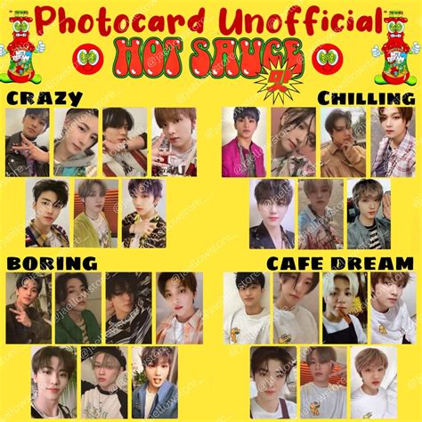 Jual Pc Photocard Hot Sauce Nct Dream Crazy Boring Chilling Cafe Ar