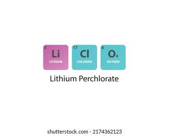 Liclo4 Lithium Perchlorate Molecule Simple Molecular Stock Vector ...