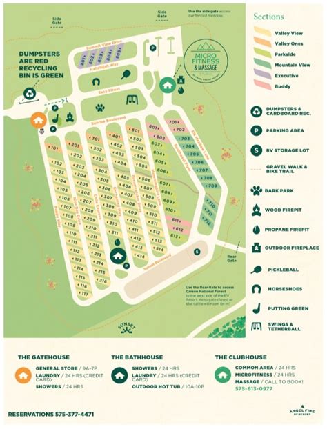 Map2021 Angel Fire Rv Resort Campground Northern New Mexico