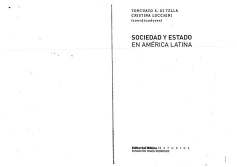 SYEAL Sociedad y estado en América Latina Lucchini Jean Fernandez uDocz
